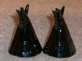 Teepee shakers glazed onyx black